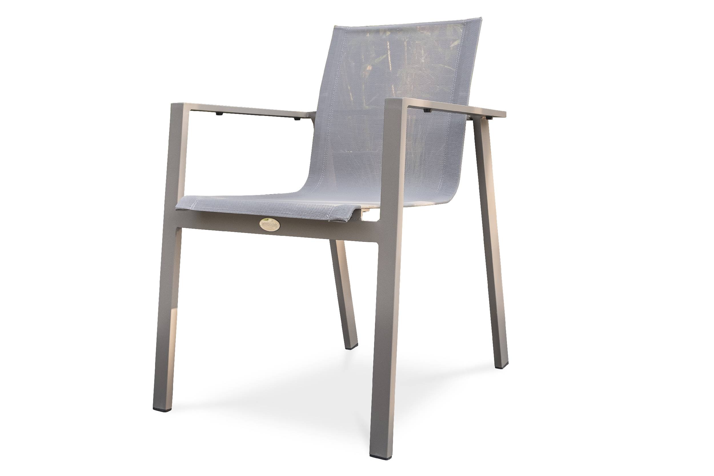 Dcb Garden - Fauteuil de jardin ZAHARA en aluminium et textilène taupe - DCB GARDEN - Imagen 5
