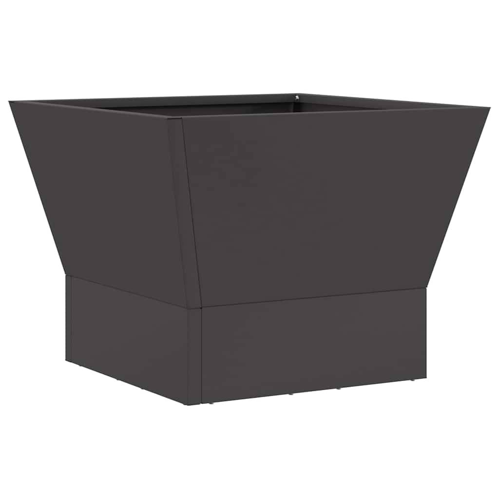 ComfortXL - Brasero Carré de Jardin en Acier Foyer Extérieur pour Terrasse Noir 40x40 cm – ComfortXL Outdoor Living - Image 2