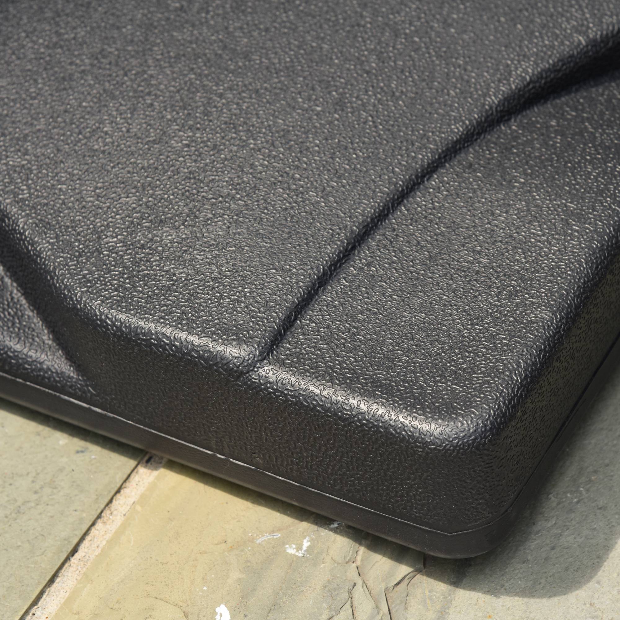 Pied de parasol HDPE et ciment jardin maintien stable 20kg noir 41,5x41,5cm - ComfortXL Outdoor Living - Image 8