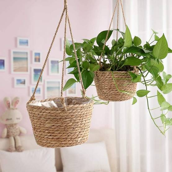 Panier Suspendu en Jute Naturel - Style Scandinave - Multifonction Intérieur/Extérieur - Image 3