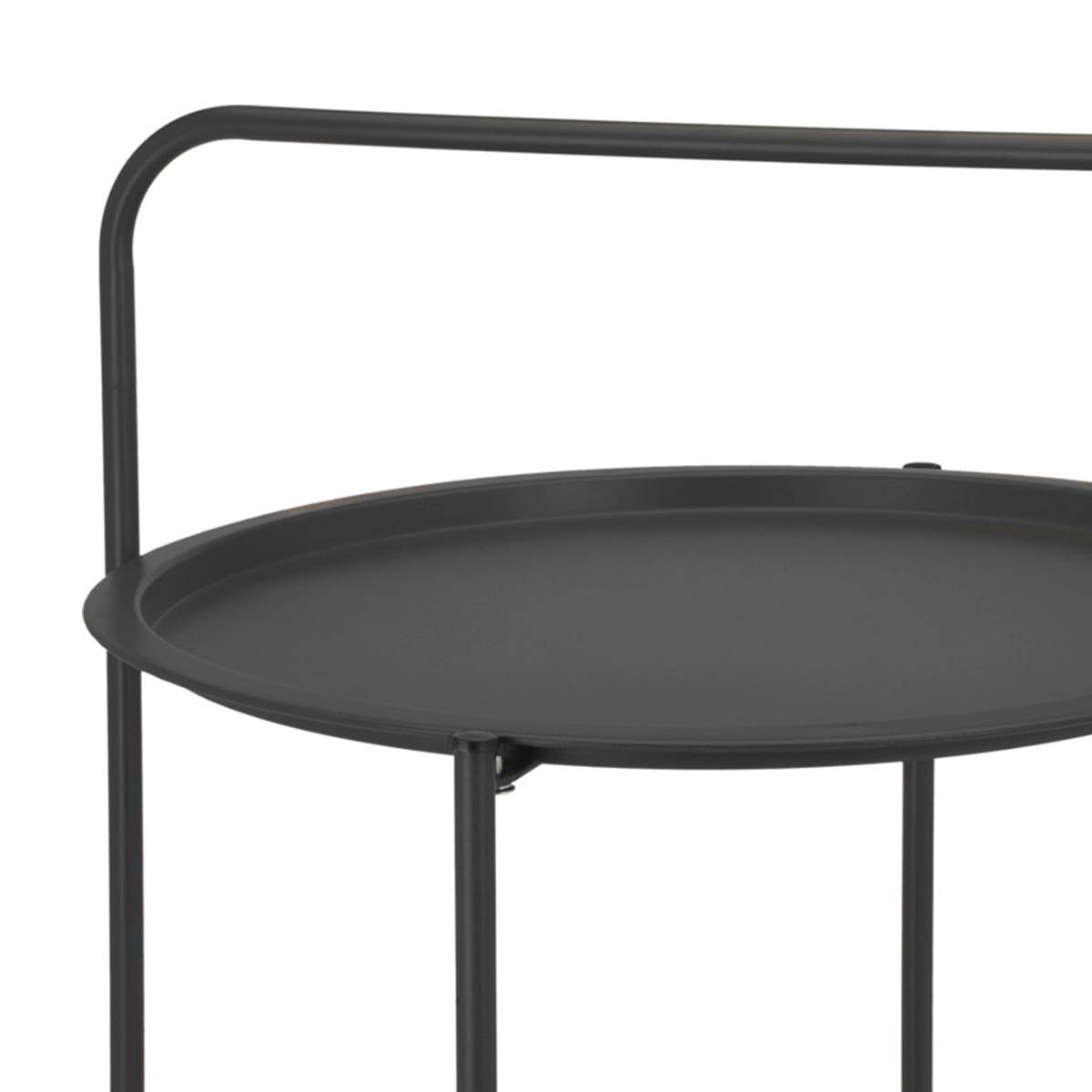 Table basse 2 plateaux anthracite Ø50 cm - Cémonjardin - Imagen 2