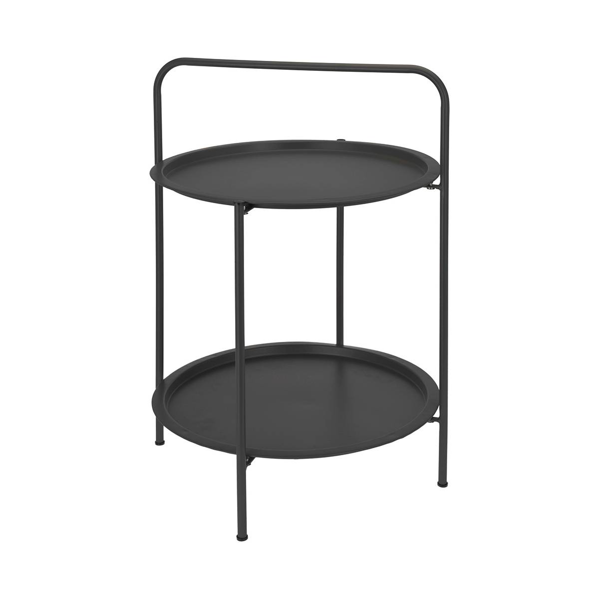 Table basse 2 plateaux anthracite Ø50 cm - Cémonjardin - Imagen 1