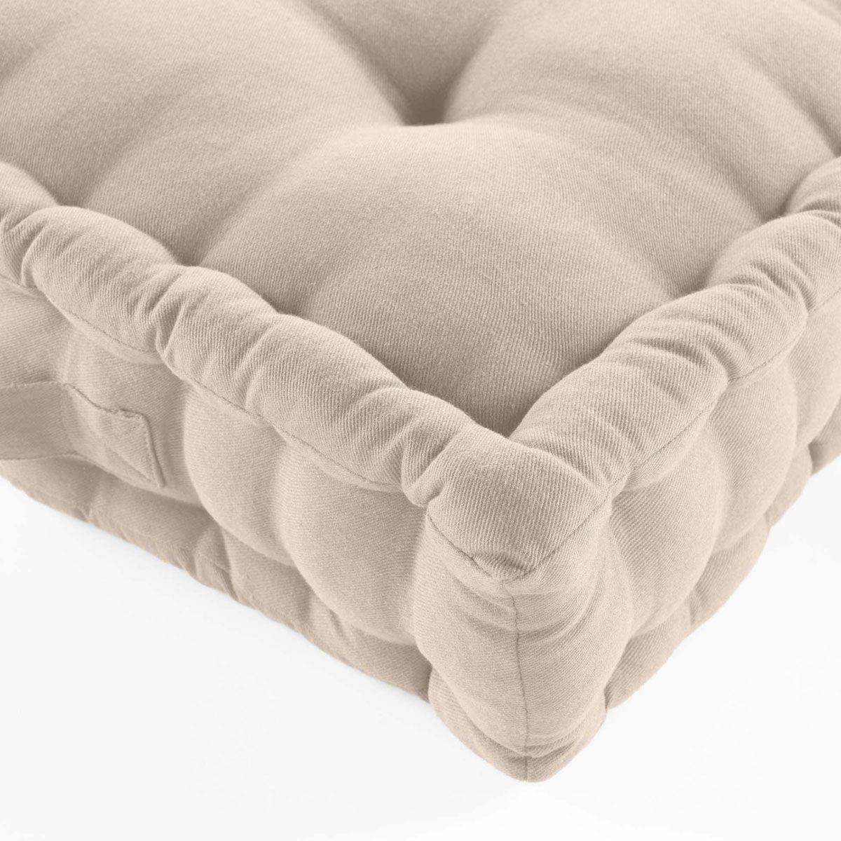 Paris Prix - Coussin de Sol "Twily" 50x50cm Lin - Image 2