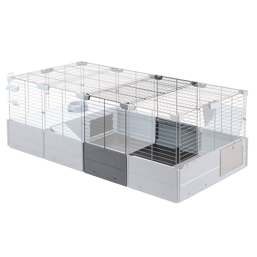 Ferplast - Extension pour Cages Modulables pour Lapins Petits Animaux Multipla, Socle, Grillage Métallique et Plastique Recyclé - Imagen 3