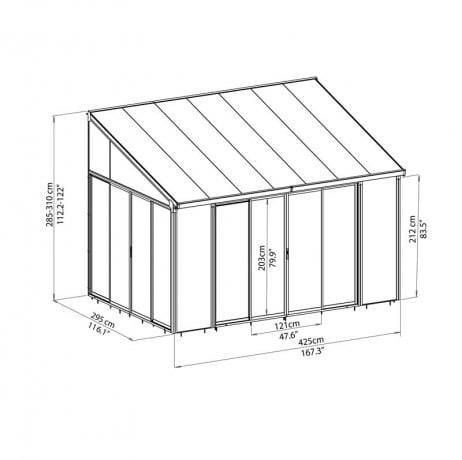 Canopia by Palram - Canopia Véranda SanRemo Blanc 435 X 300 - Imagen 6