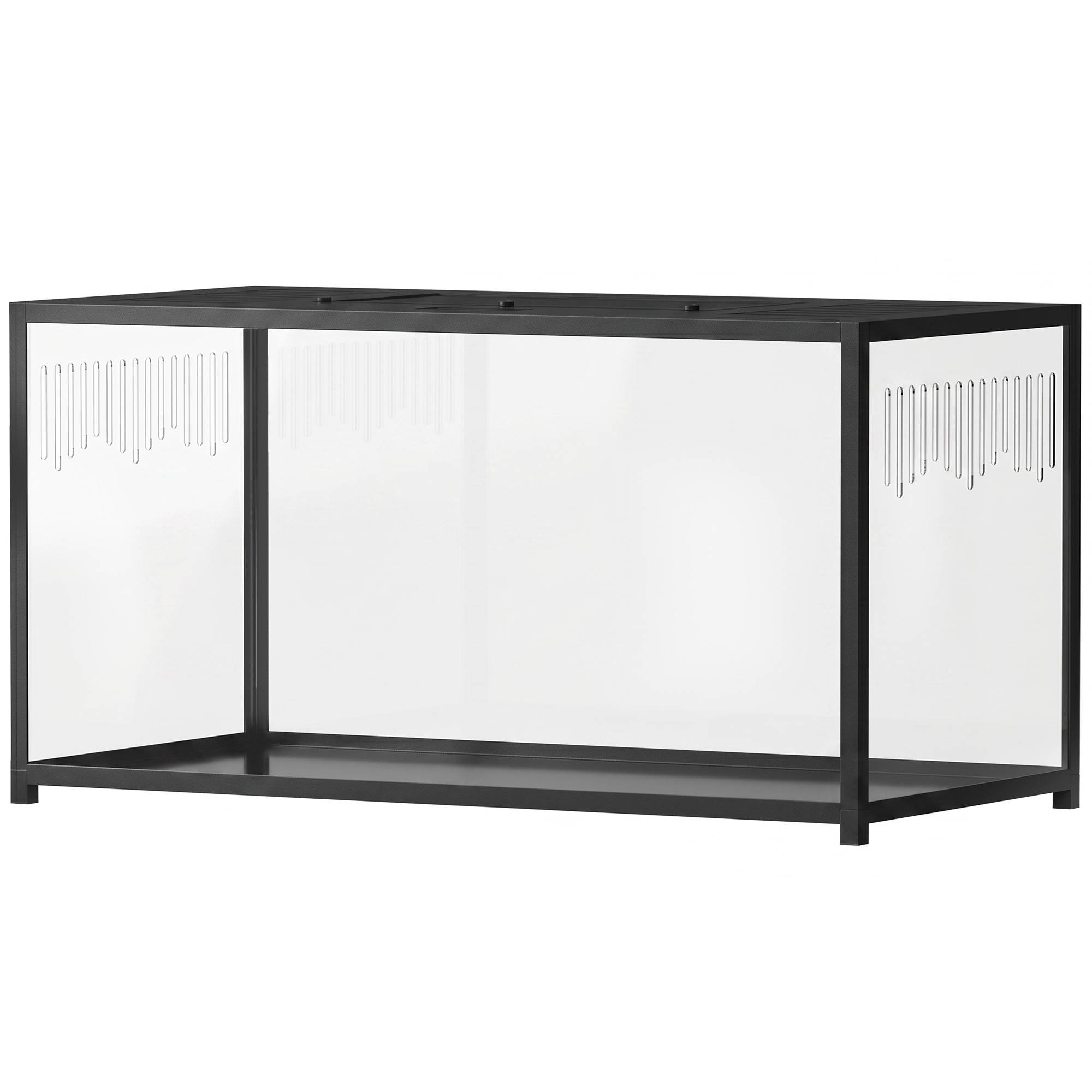 Grande cage hamster aluminium acrylique, couvercle ouvrable, bac profond, double porte, 100x50x52,5cm - Image 2