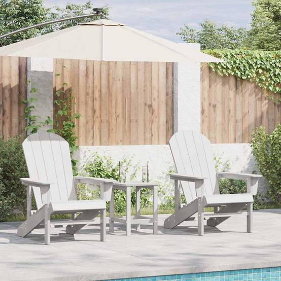 Chaise de jardin Polyéthylène Blanc 82 x 74 x 92 cm, Poids :40.88kg - PANGIVO - Image 1