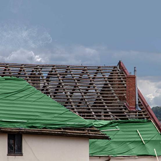 Bâche Toiture 8x12 m 250TO Verte et Marron - Haute Performance - Bâche d'étanchéité pour Couvreur et Charpentier TECPLAST - Imagen 2