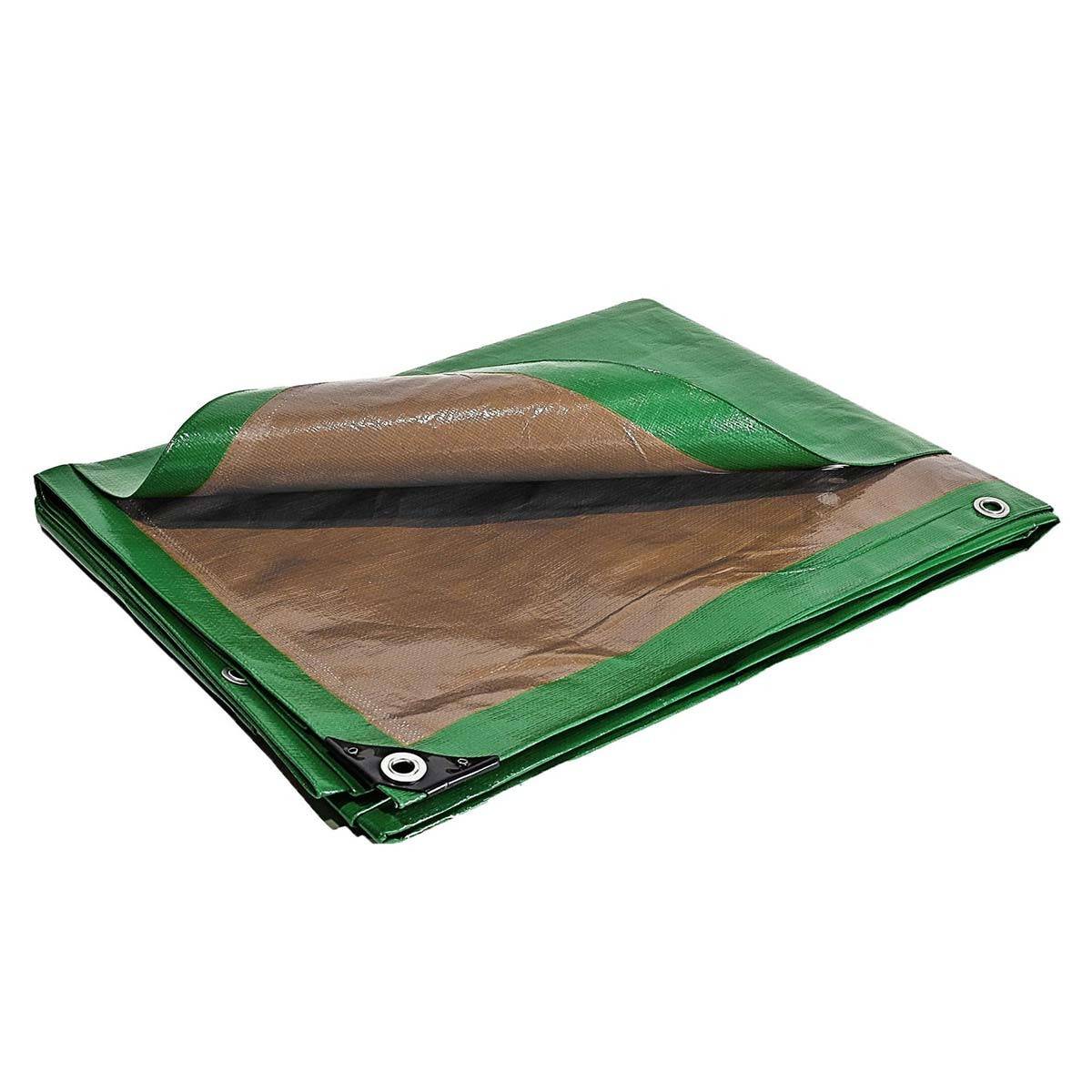 Bâche Toiture 8x12 m 250TO Verte et Marron - Haute Performance - Bâche d'étanchéité pour Couvreur et Charpentier TECPLAST - Imagen 1
