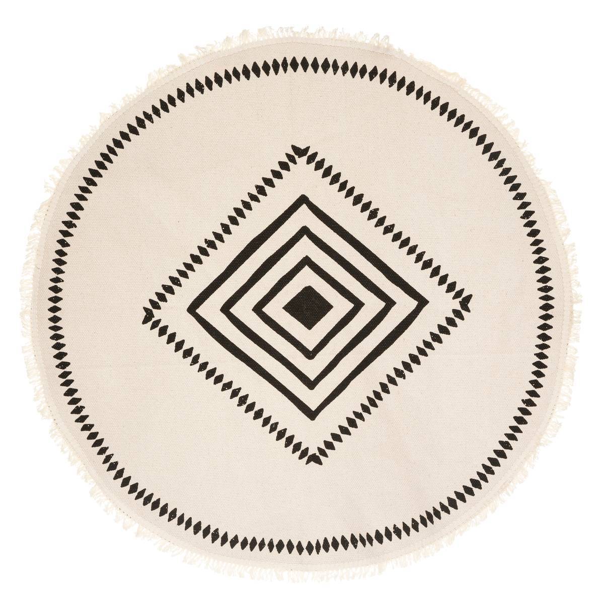 Atmosphera - Tapis "Alban" en coton imprimé D90cm - Atmosphera Créateur d'intérieur - Imagen 1