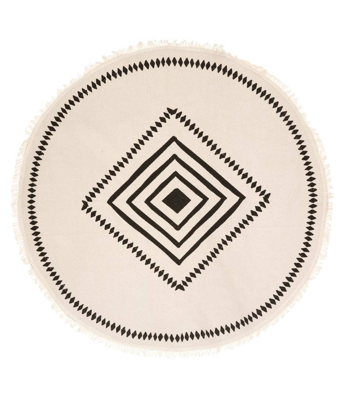 Tapis décoratif en Coton Imprimé D 90 cm - Imagen 1