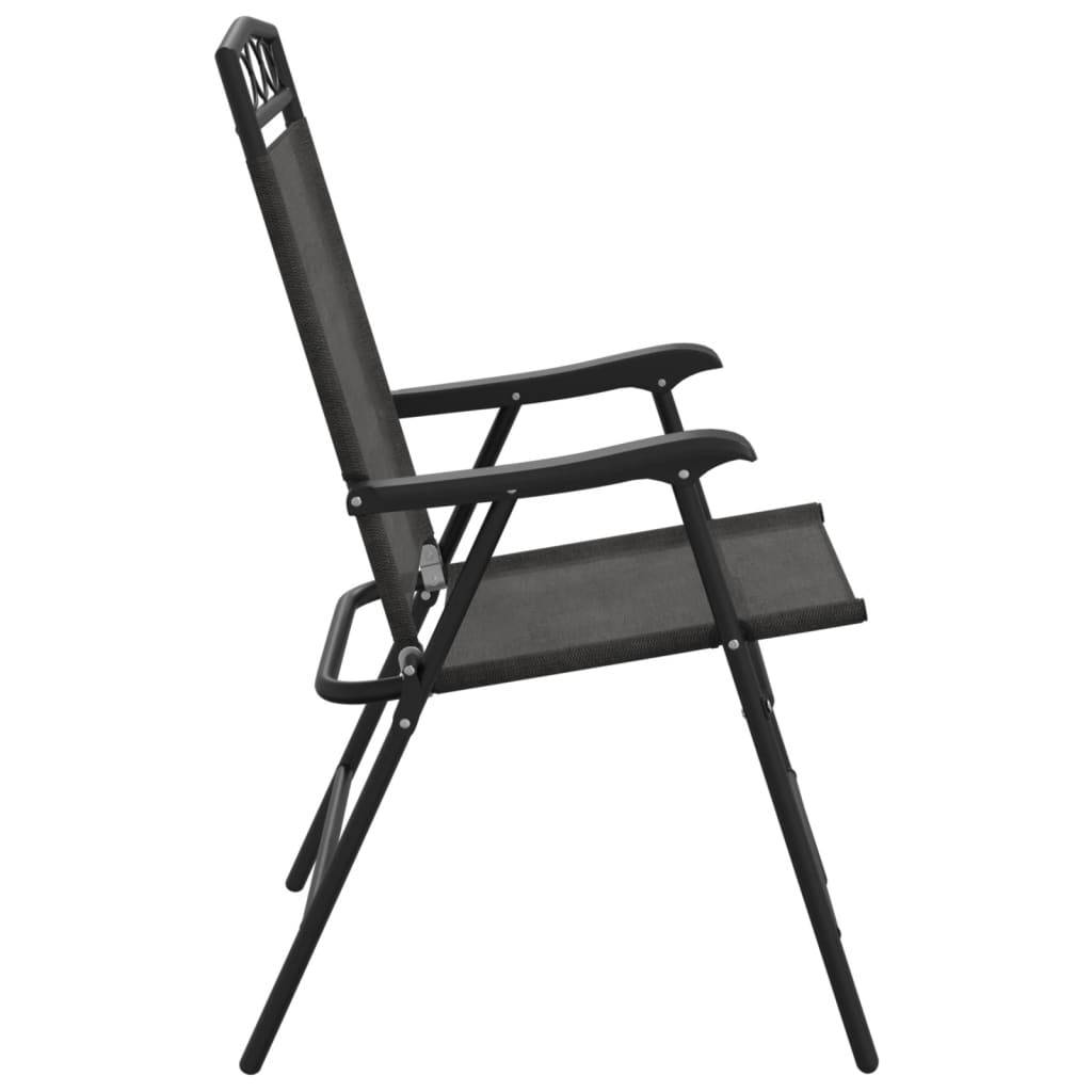 PANGIVO - Chaises de jardin pliables gris mélangé textilène et acier 57,5 x 61 x 100 cm - PANGIVO - Image 6