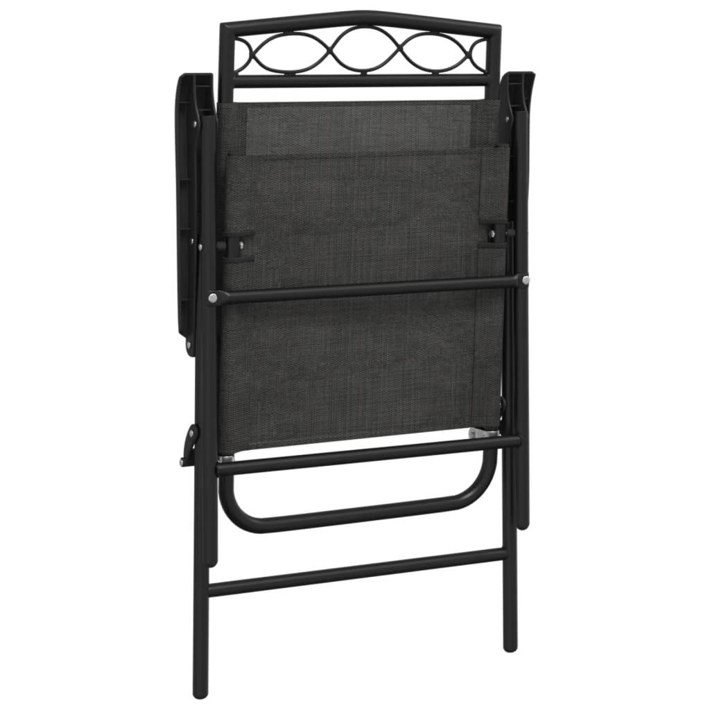 PANGIVO - Chaises de jardin pliables gris mélangé textilène et acier 57,5 x 61 x 100 cm - PANGIVO - Image 8