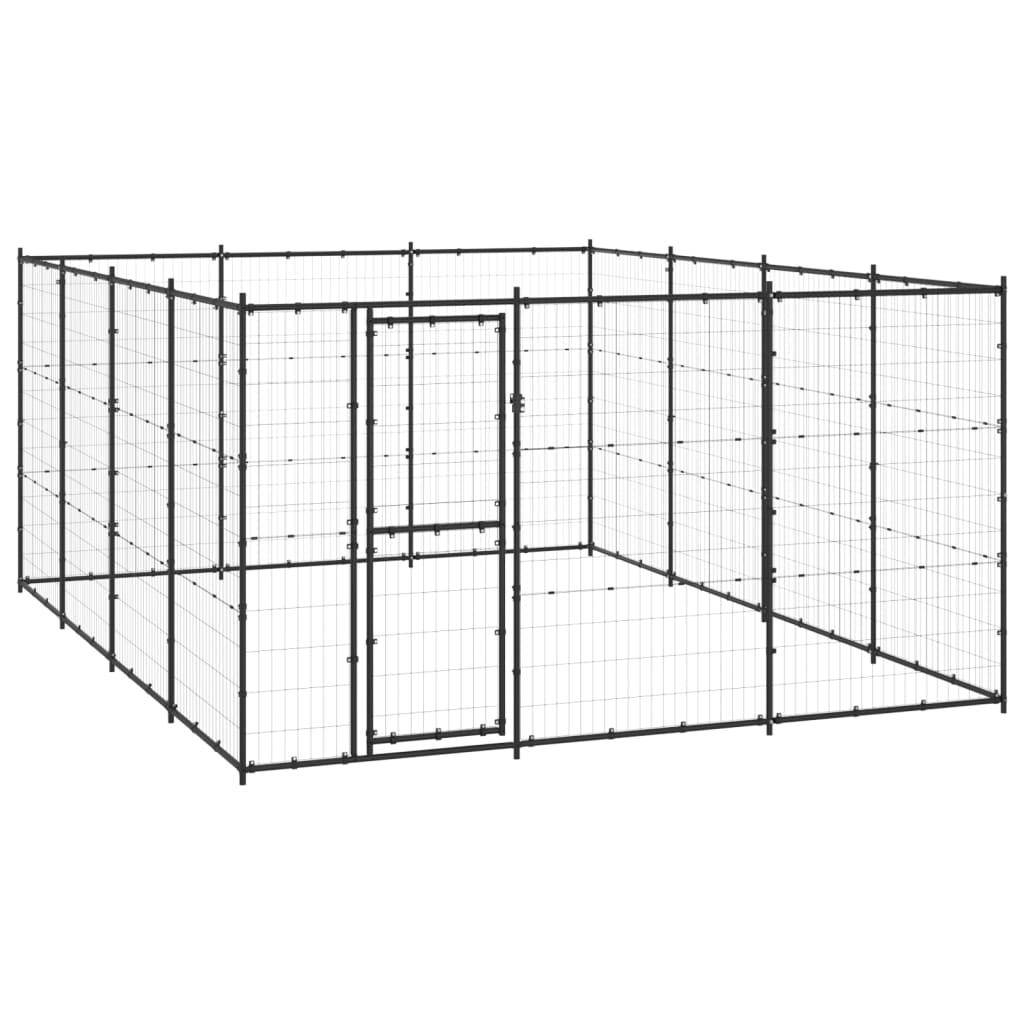 Helloshop26 - Chenil extérieur cage enclos parc animaux chien extérieur acier 14,52 m² - Imagen 1