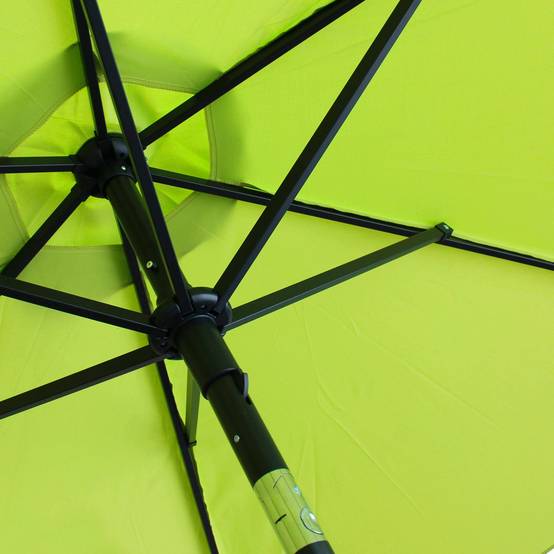 Oviala - Parasol droit inclinable 3m et 4 dalles à lester remplissables vert Matera - Oviala - Imagen 5