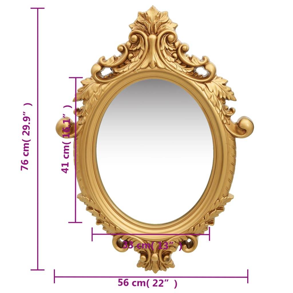 Prolenta Premium - Miroir Dorthan Doré 56 X 76 cm - P87209D - Image 5