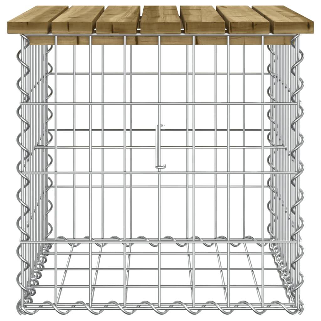 Maison Chic - Banc de jardin - Banc d'extérieur - Banquette design gabion 43x44x42 cm bois de pin imprégné - Imagen 4