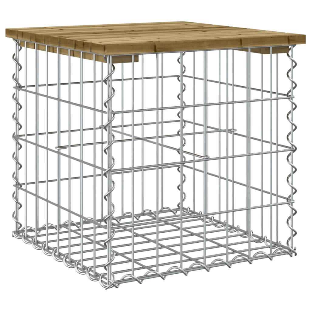 Maison Chic - Banc de jardin - Banc d'extérieur - Banquette design gabion 43x44x42 cm bois de pin imprégné - Imagen 1