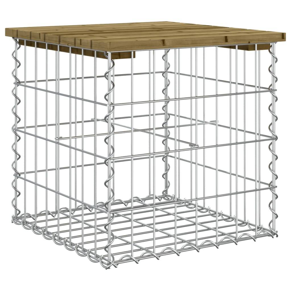 Maison Chic - Banc de jardin - Banc d'extérieur - Banquette design gabion 43x44x42 cm bois de pin imprégné - Imagen 5