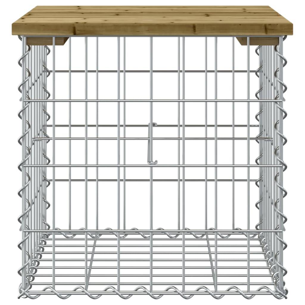 Maison Chic - Banc de jardin - Banc d'extérieur - Banquette design gabion 43x44x42 cm bois de pin imprégné - Imagen 3