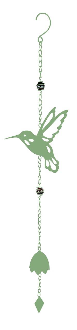 Louis Moulin - Carillon en forme de colibri avec perles - vert pâle - Louis Moulin