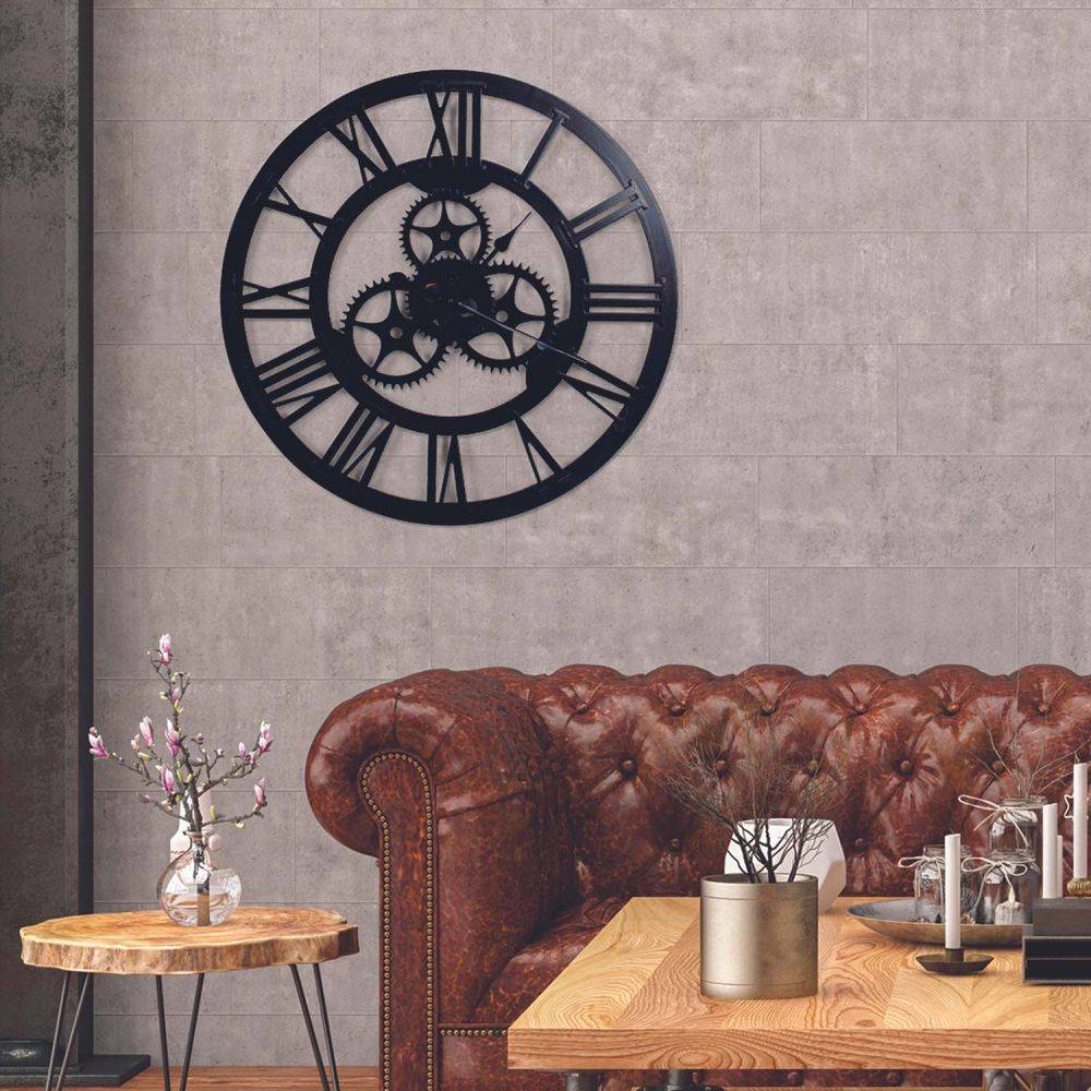 The Home Deco Factory - Horloge avec engrenage 70 cm - Imagen 2