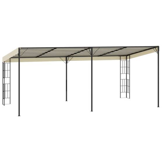ComfortXL - Pergola Adossée Acier Toile Anti-UV pour Terrasse et Jardin Crème 6x3 m – ComfortXL Outdoor Living - Image 4