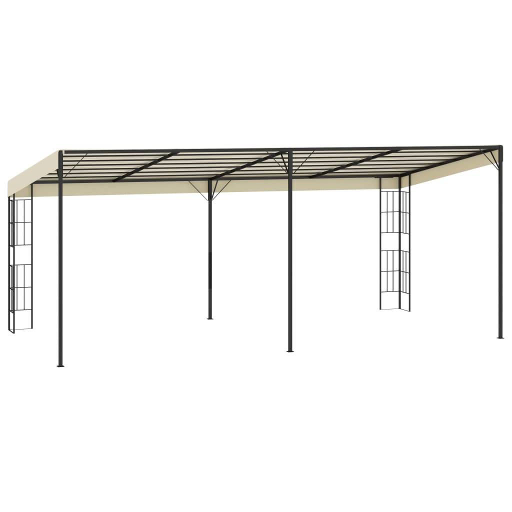 ComfortXL - Pergola Adossée Acier Toile Anti-UV pour Terrasse et Jardin Crème 6x3 m – ComfortXL Outdoor Living - Image 4
