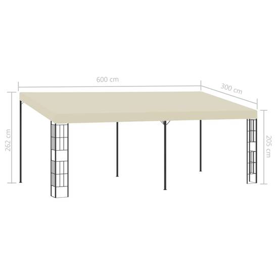 ComfortXL - Pergola Adossée Acier Toile Anti-UV pour Terrasse et Jardin Crème 6x3 m – ComfortXL Outdoor Living - Image 6