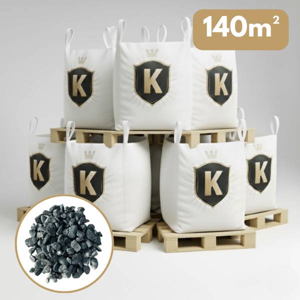 Galet marbre vert 15/25 mm – Pack 7 Big Bag +/- 1,5T – 140 m² - Image 1