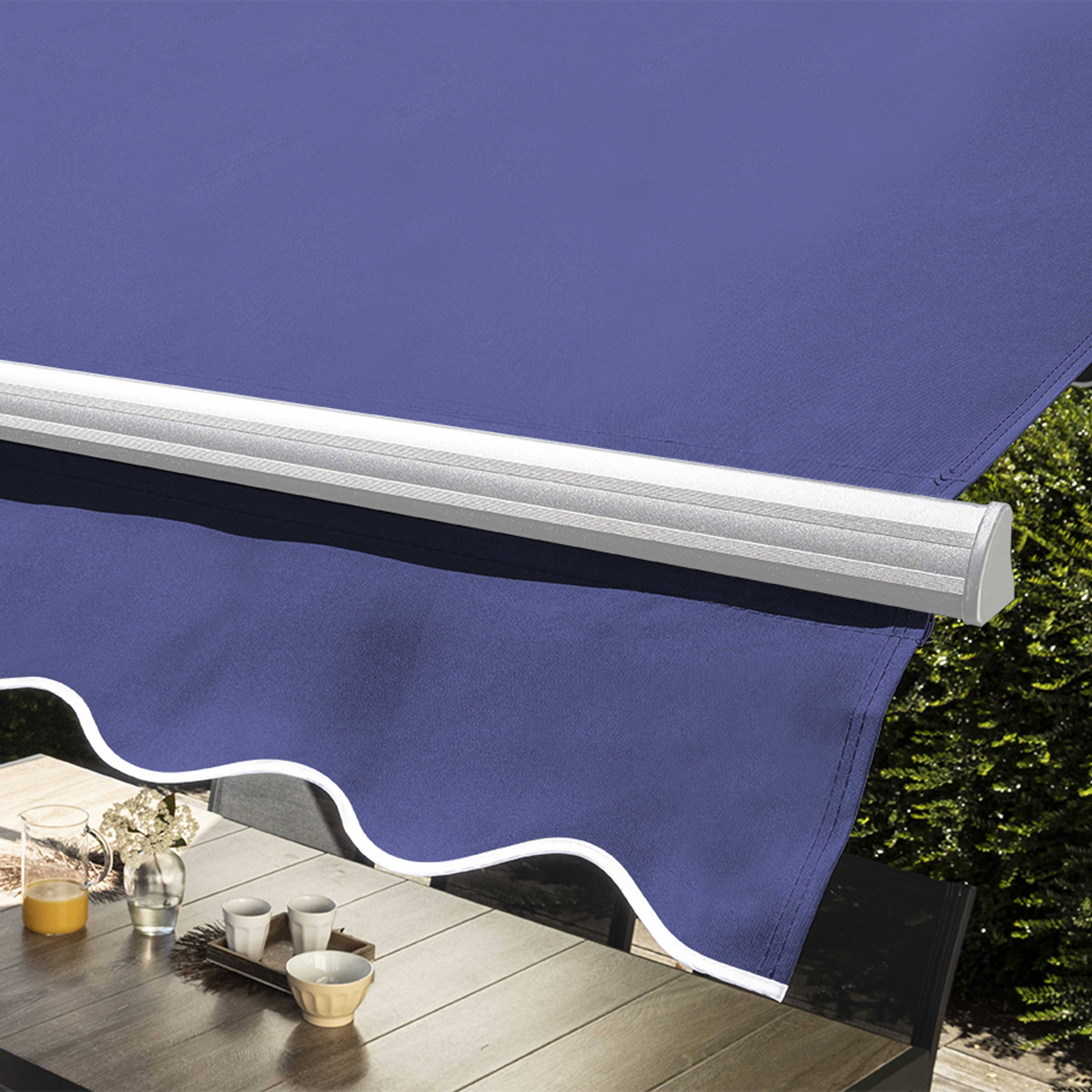 Oviala - Store double pente avec coffre 3 x 4 m en aluminium bleu marine
Delgada - Oviala - Imagen 4