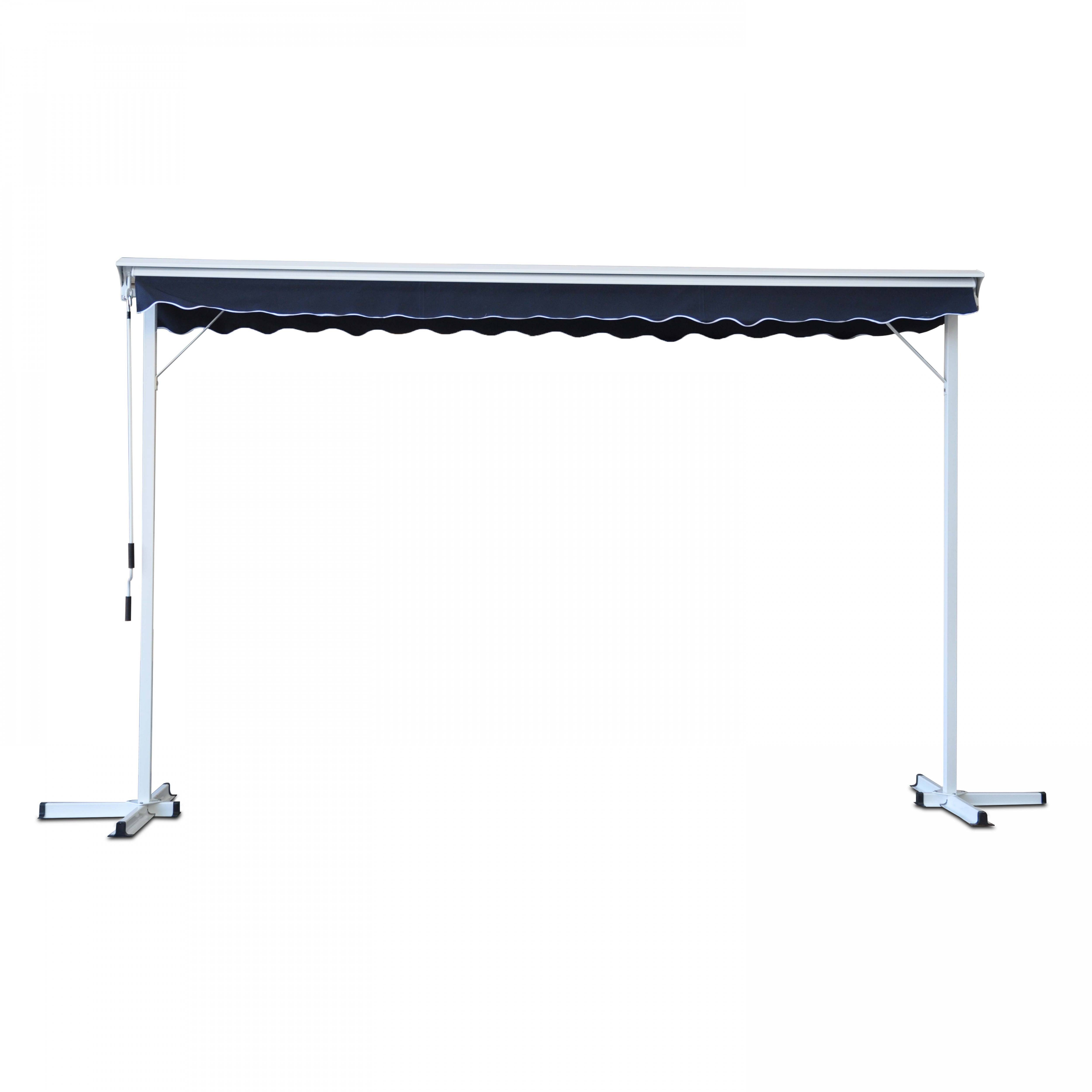 Oviala - Store double pente avec coffre 3 x 4 m en aluminium bleu marine
Delgada - Oviala - Imagen 5