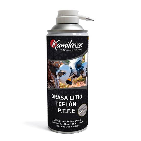 Kamikaze Graisse multifonction avec téflon aérosol 400 ml, graisse au lithium E.P. + PTFE pour vis, engrenages, câbles et chaînes. Lubrifiant - Image 1