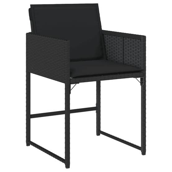 Vidaxl - Ensemble à manger de jardin 9pcs coussins noir résine tressée vidaXL 3278142 - Image 10