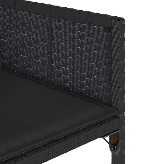 Vidaxl - Ensemble à manger de jardin 9pcs coussins noir résine tressée vidaXL 3278142 - Image 6