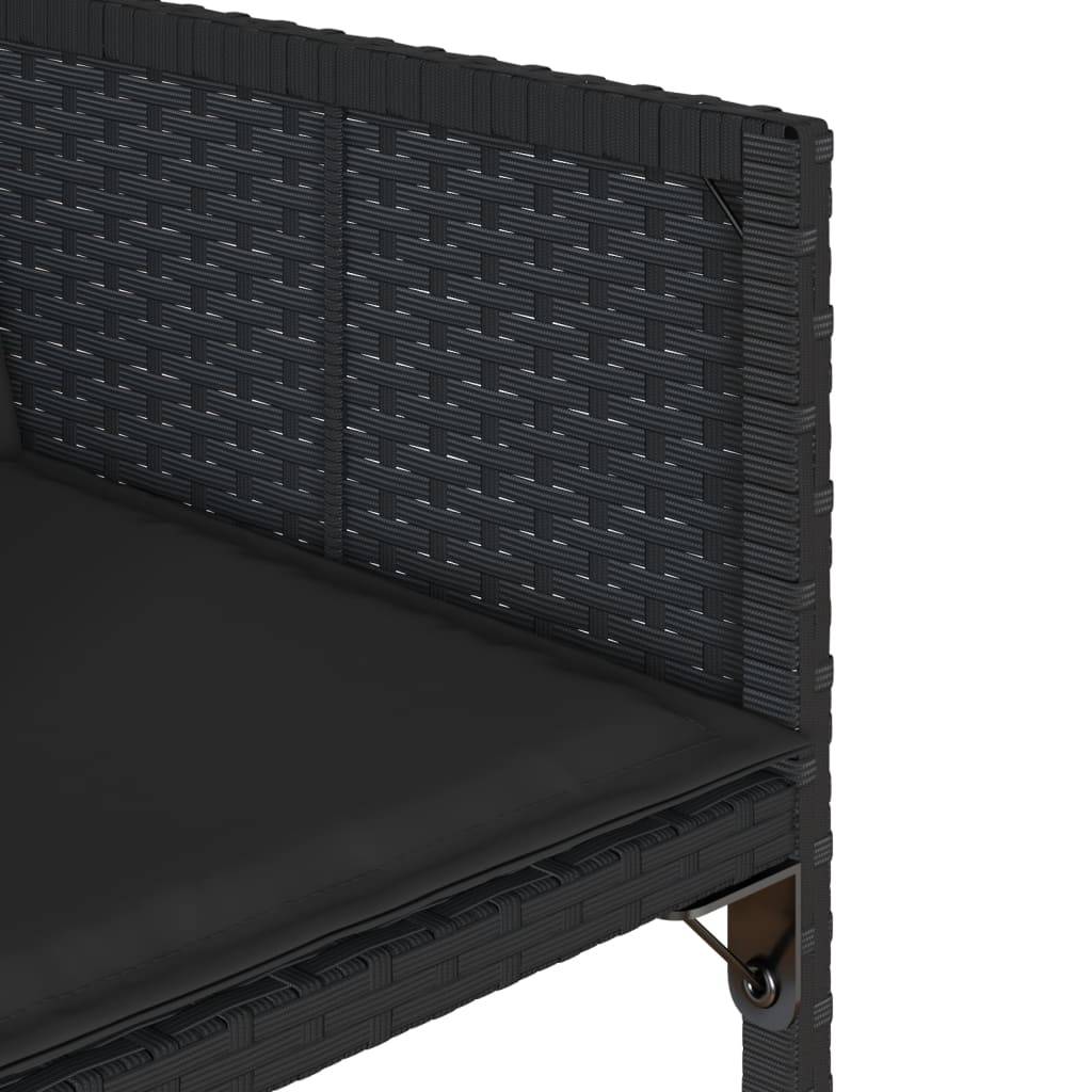 Vidaxl - Ensemble à manger de jardin 9pcs coussins noir résine tressée vidaXL 3278142 - Image 6