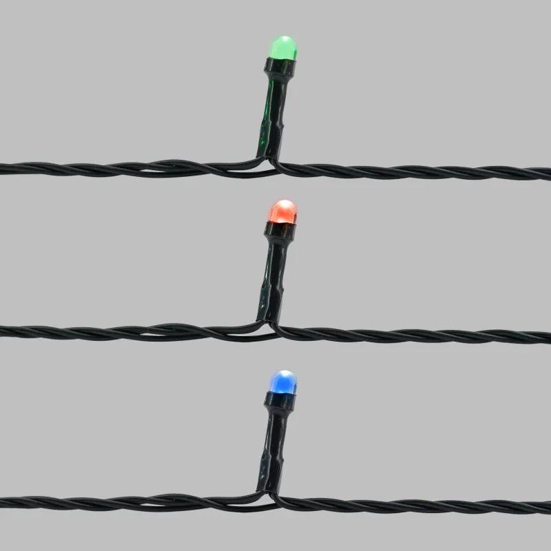 Lotti - Guirlande lumineuse 1000 LED multicolores 100m, câble vert, 8 animations + fixe, IP44 - Lotti - Image 7
