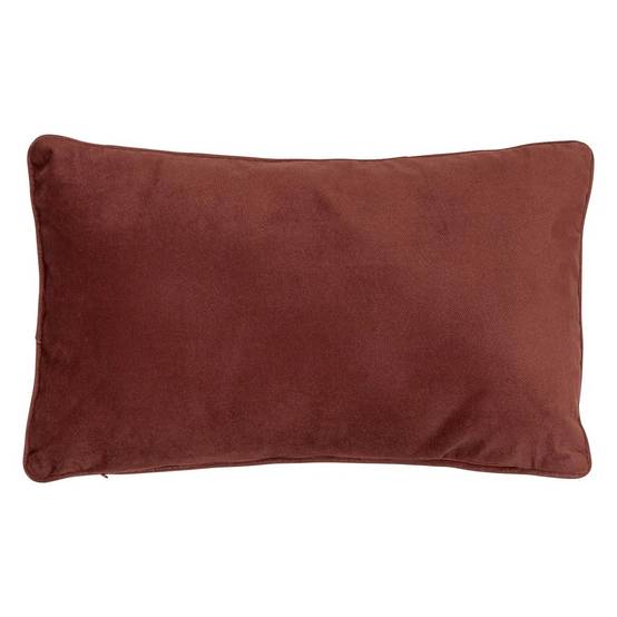Coussin Déco Uni "Lilou" 30x50cm Marron Tonka - Image 1