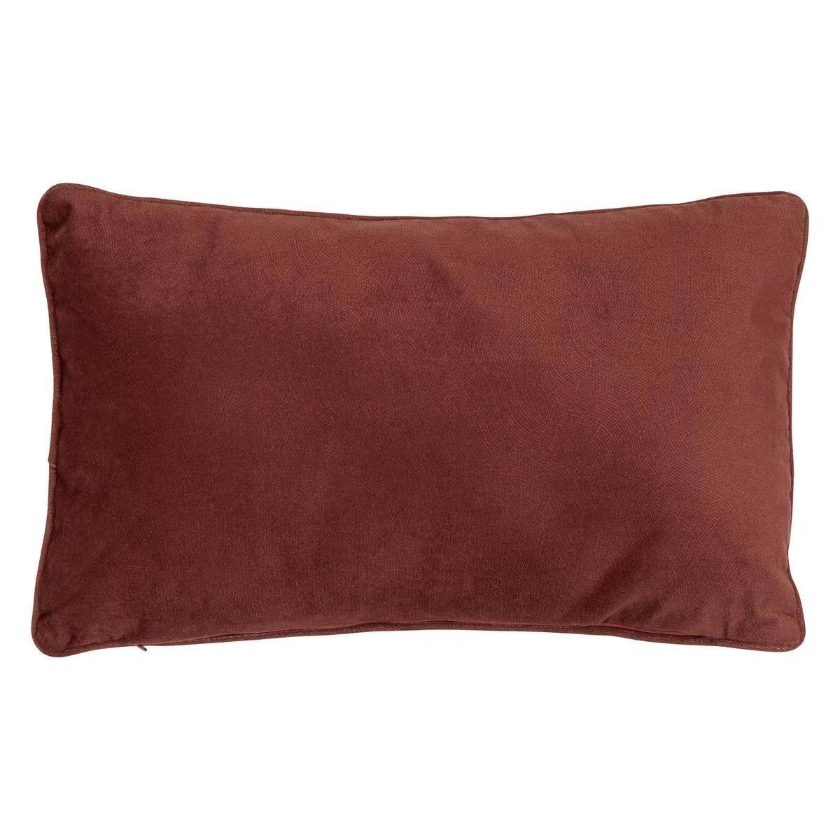 Coussin Déco Uni "Lilou" 30x50cm Marron Tonka - Image 1