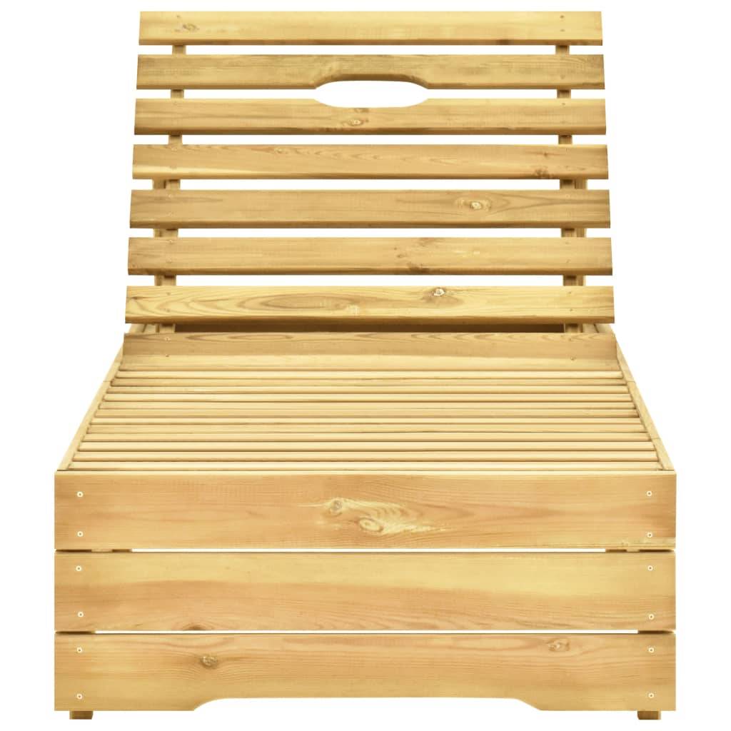 Helloshop26 - Transat chaise longue bain de soleil lit de jardin terrasse meuble d'extérieur avec coussin anthracite bois de pin imprégné - Imagen 3
