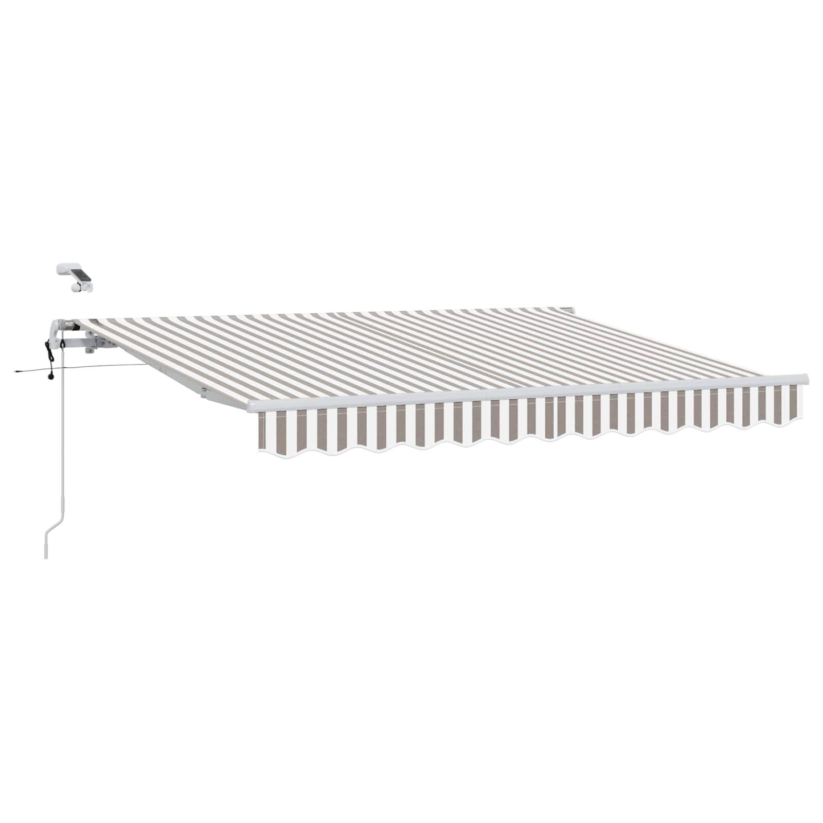 ComfortXL - Store banne électrique capteur vent pour terrasse LED gris clair 4x3m - ComfortXL Outdoor Living - Image 2