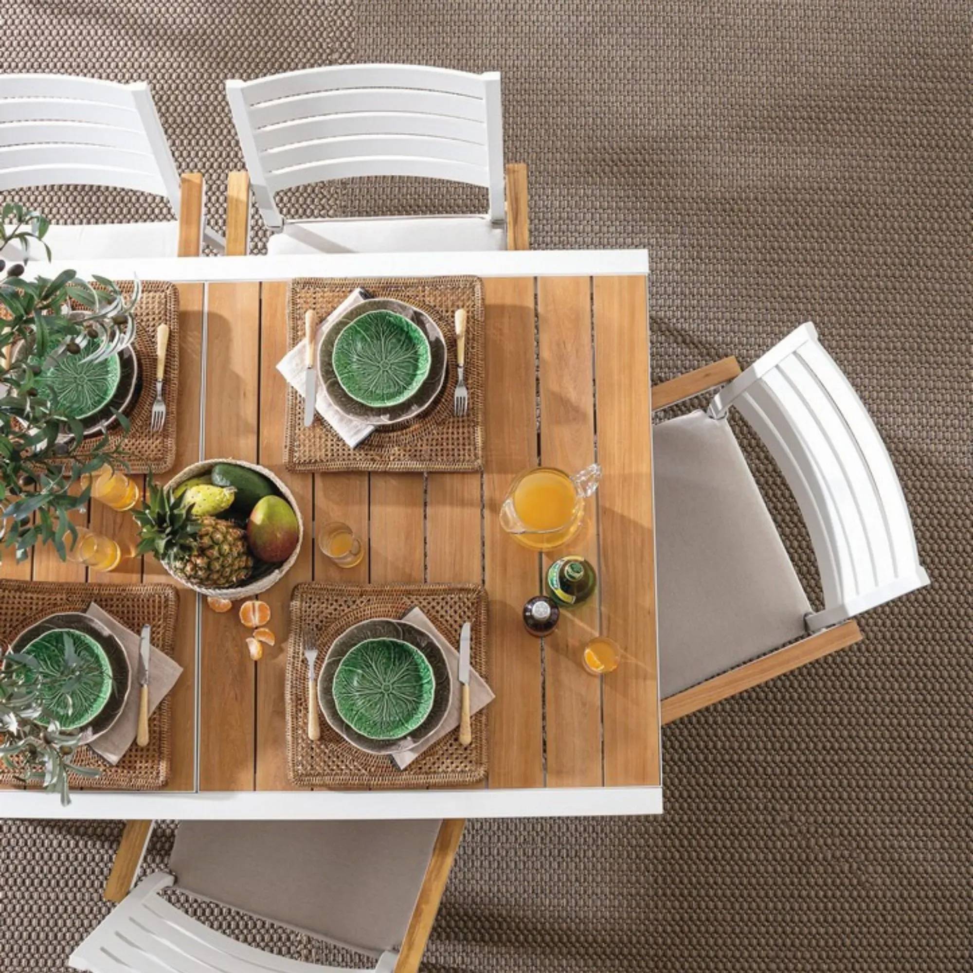 Autre - Table à manger de jardin extensible en métal L160/240 - FREJUS - Imagen 3