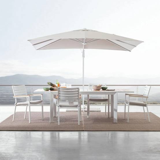 Autre - Table à manger de jardin extensible en métal L160/240 - FREJUS - Imagen 2