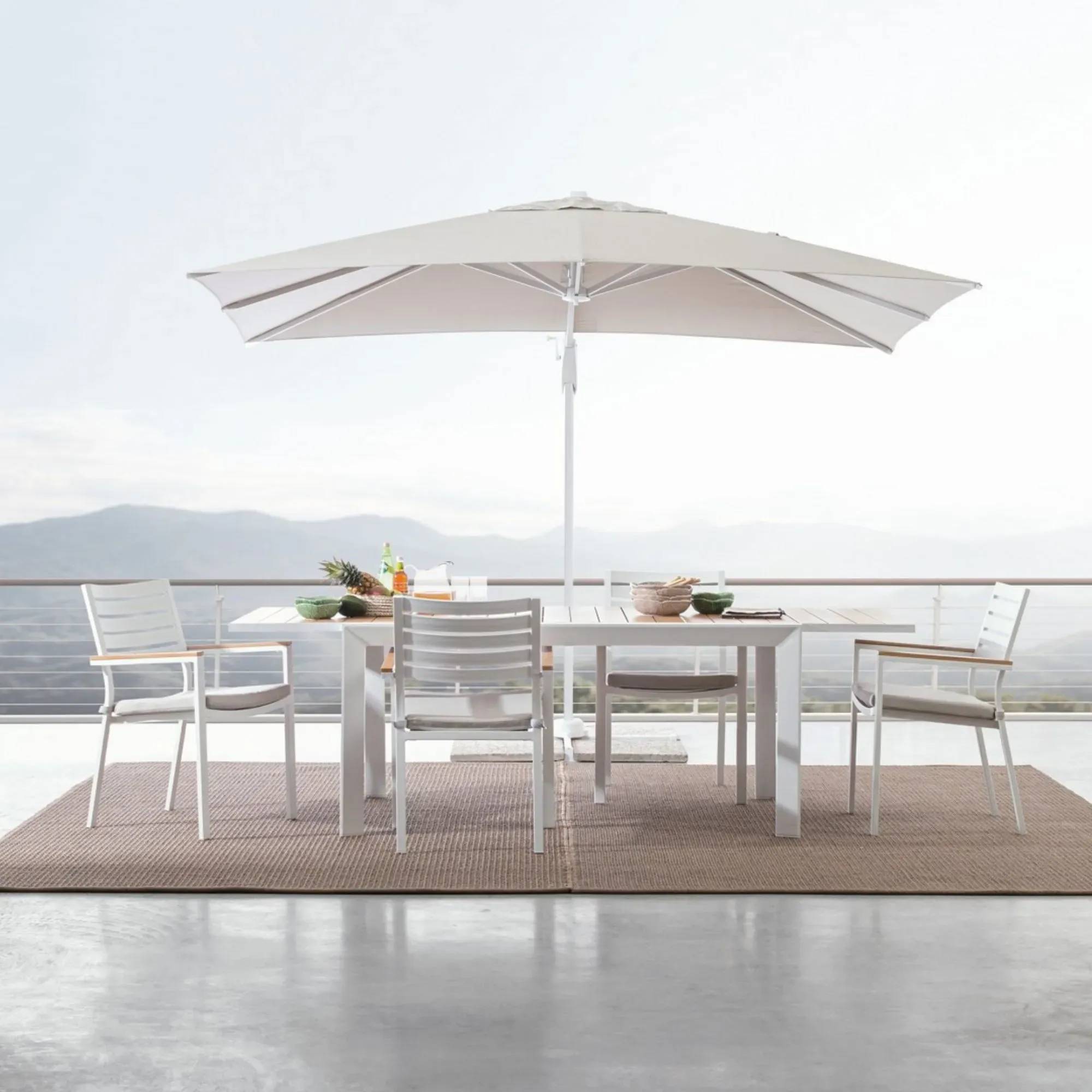 Autre - Table à manger de jardin extensible en métal L160/240 - FREJUS - Imagen 2