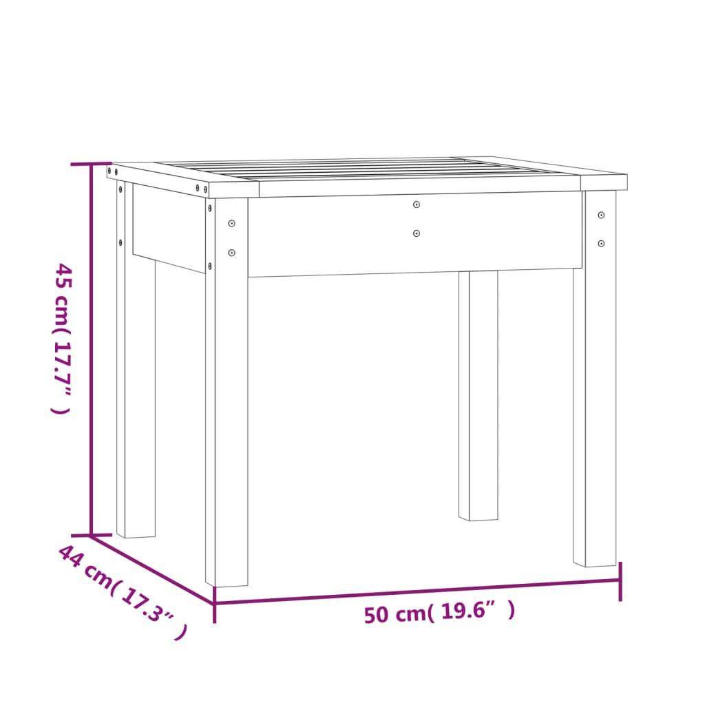 Helloshop26 - Banc de jardin meuble de patio d'extérieur terrasse blanc 50 x 44 x 45 cm bois massif de pin - Imagen 5