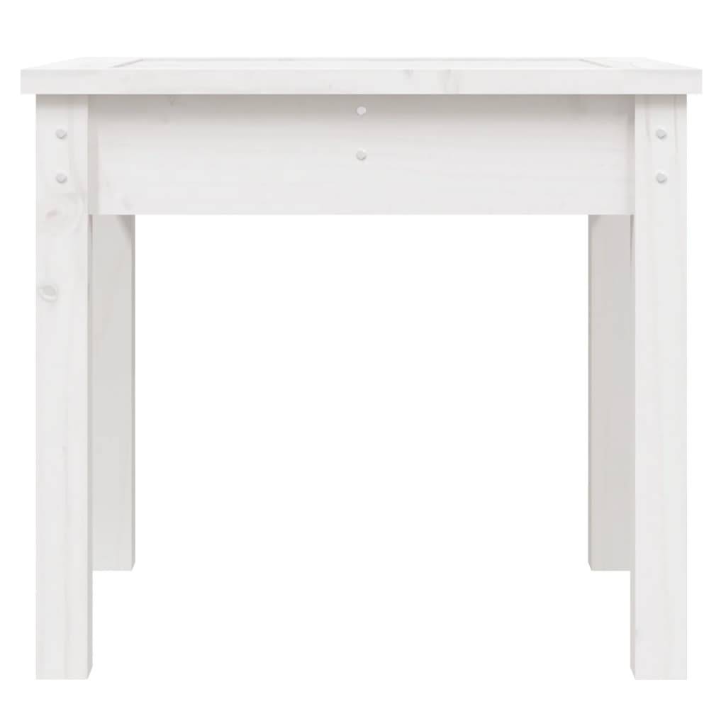 Helloshop26 - Banc de jardin meuble de patio d'extérieur terrasse blanc 50 x 44 x 45 cm bois massif de pin - Imagen 2