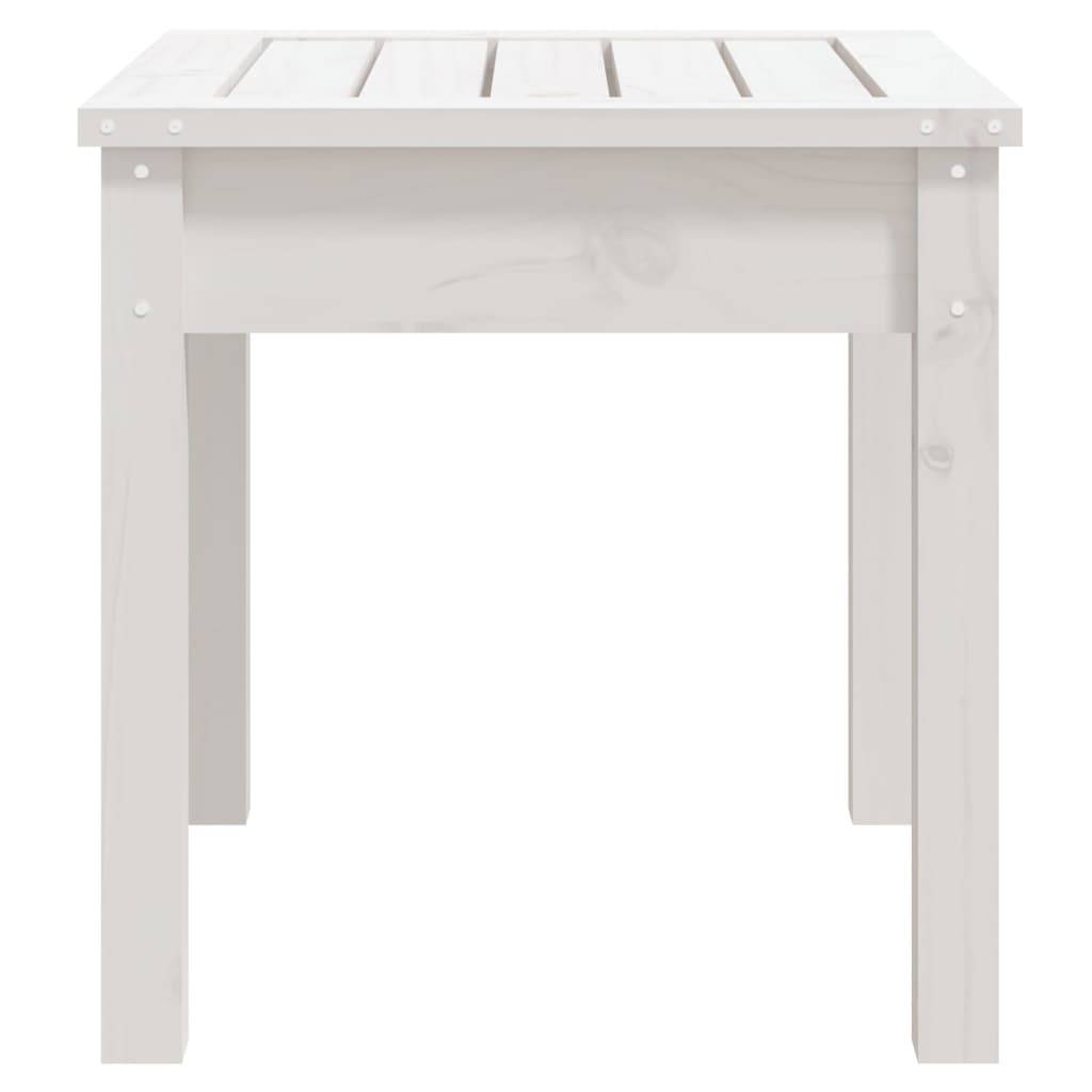 Helloshop26 - Banc de jardin meuble de patio d'extérieur terrasse blanc 50 x 44 x 45 cm bois massif de pin - Imagen 3