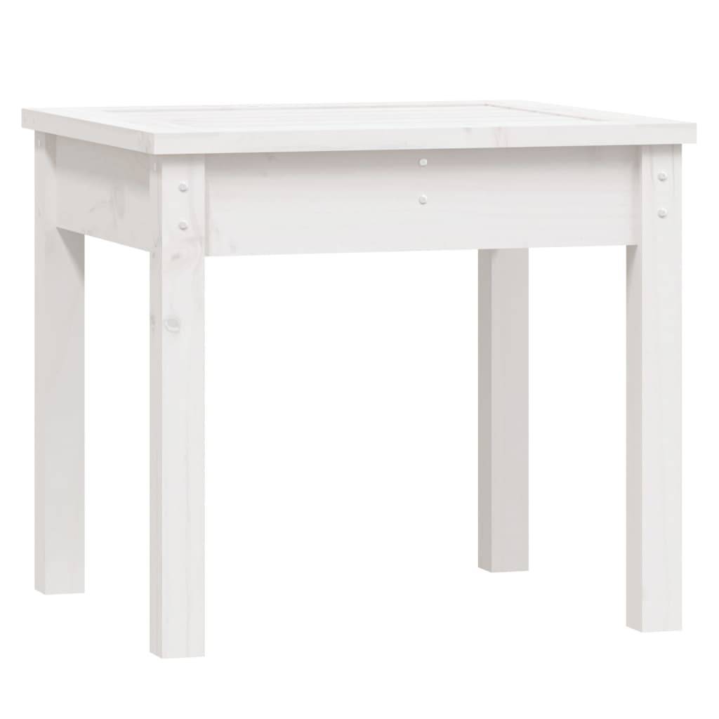 Helloshop26 - Banc de jardin meuble de patio d'extérieur terrasse blanc 50 x 44 x 45 cm bois massif de pin - Imagen 1