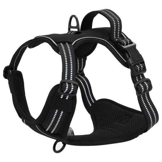 Kit Harnais Chien Anti-Traction Polyester Réglable avec Laisse et Collier Noir L – ComfortXL Pet Living - Image 6