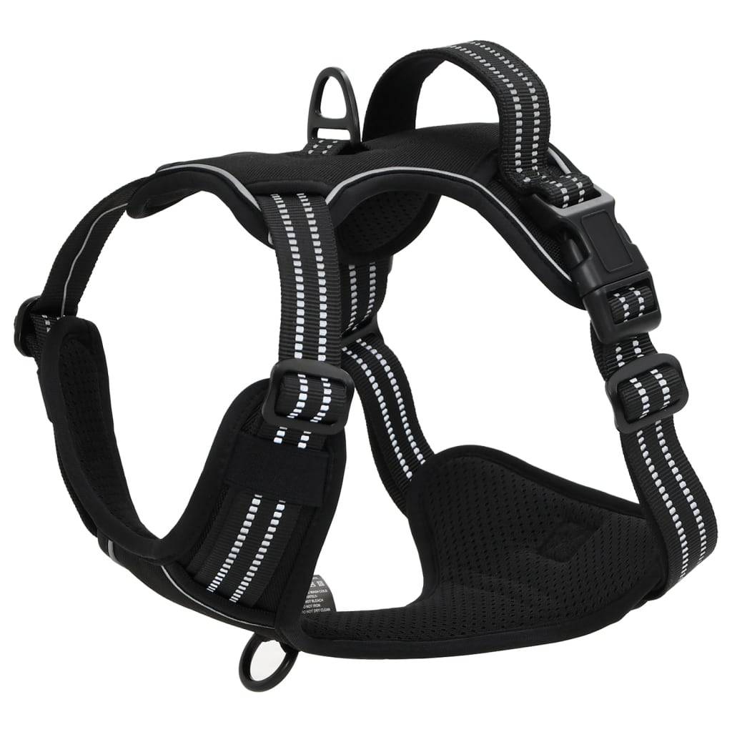 Kit Harnais Chien Anti-Traction Polyester Réglable avec Laisse et Collier Noir L – ComfortXL Pet Living - Image 6